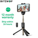 BlitzWolf BS3 bluetooth-compatible Selfie Stick Tripod Extendable Foldable Monopod Wireless Selfie Stick For iPhone For xiaomi