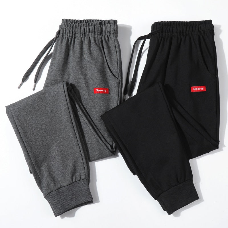 Cotton New Sweatpants Men's streetwear Pants Fashion Pencil linen Pants Men Full Length Drawstring Trousers For Men Casual Pants