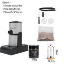 BORUiT Portable Molecular Cuisine Smoke Infuser Food Cold Smoke Generator Smoking Gun Meat Burn Smokehouse Cooking for BBQ Grill