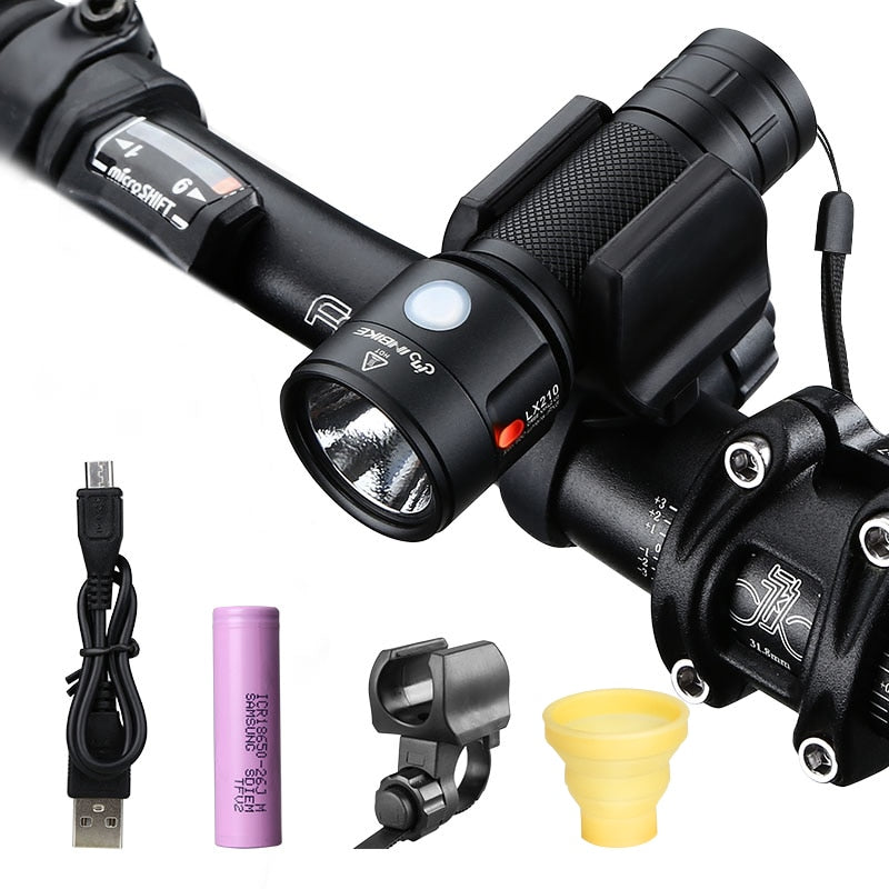 INBIKE Bike Light Bicycle Flashlight LED Bike Front Light Cycling 1000 Lumens Waterproof USB Rechargeable Headlight Biking LX210