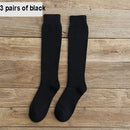 6PCS=3Pairs Men's Winter Compression Stocking Warm Hot Knee High Long Leg Terry Socks Cotton Thicken Cover Calf Socks Size 38-44