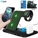 15 W Qi Fast Wireless Charger Stand für iPhone 13 11 12 X 8 Apple Watch 4 in 1 Faltbare Ladestation für Airpods 3 Pro iWatch
