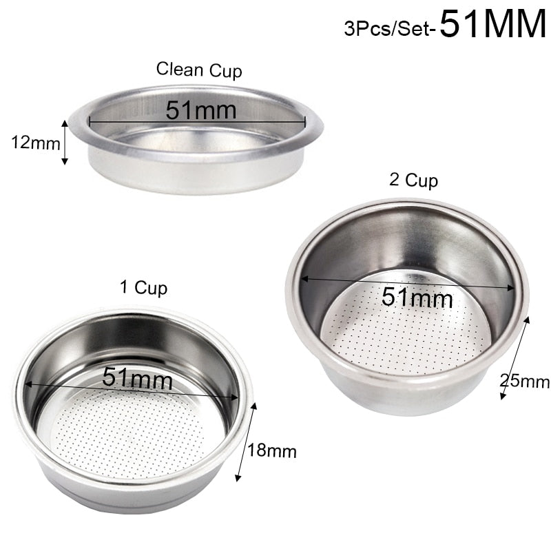 51mm 53mm 58mm 3 Angle Flat Base Coffee Tamper for Espresso Coffee Machines Press Coffee Grinder Cafe Powder Hammer