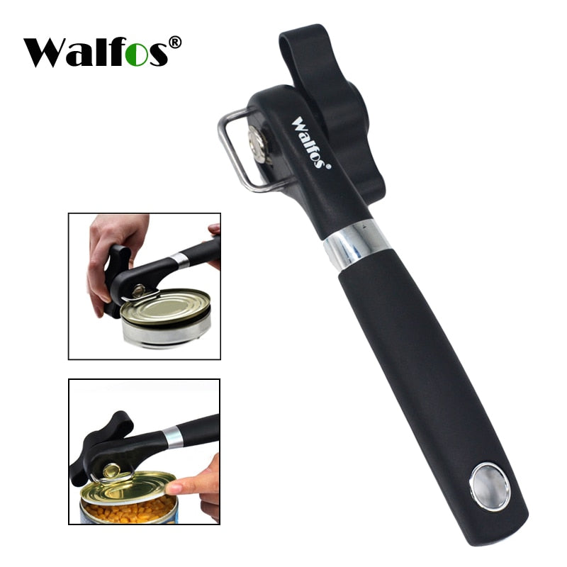 WALFOS Cans Opener Professional Ergonomic Manual Can Opener Side Cut Manual Can Opener Kitchen Accessories