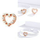 WOSTU 925 Sterlingsilber-Kreis-Charme-runder CZ-Korn-Korn-Klipp passte ursprüngliches Reflexions-Charme-Armband-Schmuck-Zubehör CQX101