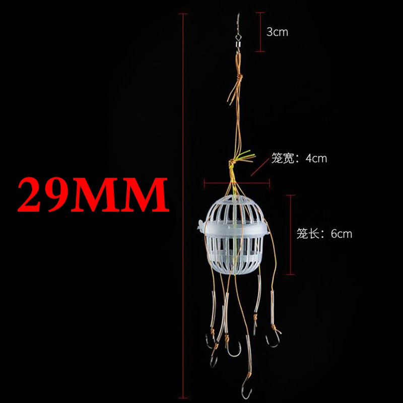 1Pcs Fishing Hooks Explosion Baits Cage Sea Box Hook Monsters With Six Strong Carbon Steel Plastics Carp Spherical Tackle Tools