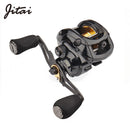 JITAI Baitcasting Angelrolle Doppelbremssystem 10Kg Kohlefaserbremse 7.0:1 High Speed ​​Light Angelrolle Angelrad