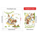 Cartoon Giraffe Wall Stickers for Kids rooms Kindergarten Wall Decor Self-adhesive Vinyl PVC Wall Decals for Nursery Home Decor