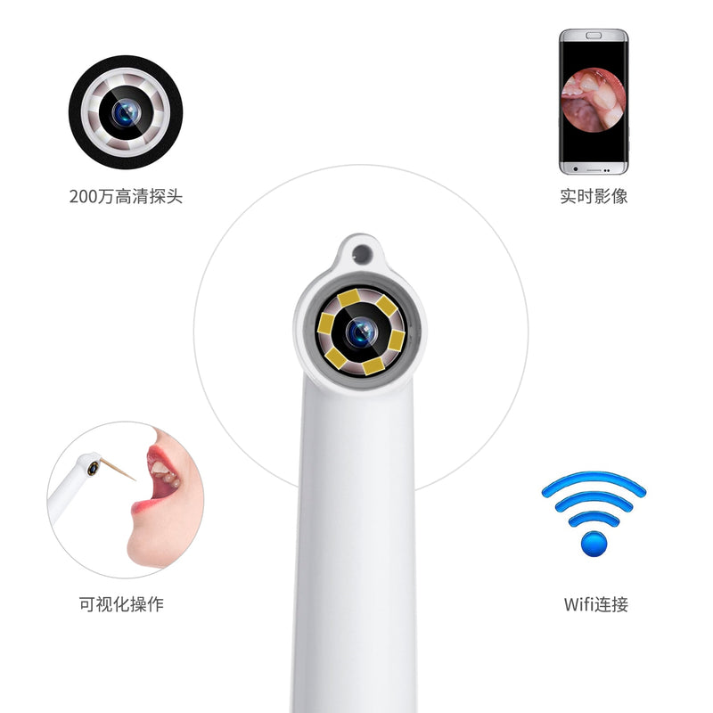 Wireless WiFi Oral Dental Endoscope Dental Camera 1080p HD Intraoral Endoscope Adjustable 6 LED Light Mouth Inspection Tool