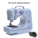 Inne Portable Sewing Machine Mini Electric Household Crafting Mending Overlock 12 Stitches with Presser Foot Pedal Beginners