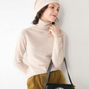 SuyaDream mujer suéteres de lana sólida 100% lana cuello alto jerseys lisos 2021 Otoño Invierno camisas de fondo prendas de punto