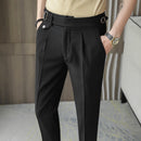 Pantalon Homme Britischer Stil Business Formelle Kleidung Anzughose Herrenbekleidung Solide Slim Fit Lässige Büro Gerade Hose 5 Farben