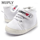0-18M Baby Mocassins Infant Toddler Baby Boys Girls Print Letter Love PAPA&MAMA Soft Sole Canvas Sneaker Anti-Slip Newborn Shoes
