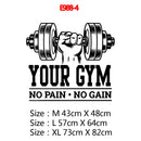 Grandes 73 cm X 104 cm Fitness cita vinilo pegatinas de pared para gimnasio habitaciones decoración Fitness habitación pegatina motivar Frse vinilo pared calcomanías