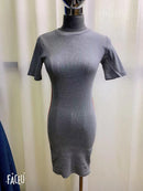 Neue Südkorea Sexy Baumwolle Sommer Femme Kleid Mädchen Boho Weibliches Kleid Kurzarm Frauen Kleider Kurz Grau MINI Robe Vestido