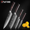 XITUO Kitchen Knife Japanese Knife Cooking Set 3&quot; 5&quot; 7&quot; 8&quot; inch+Laser Damascus Pattern Paring Fruit Vege Chef Knife Kitchen Tool