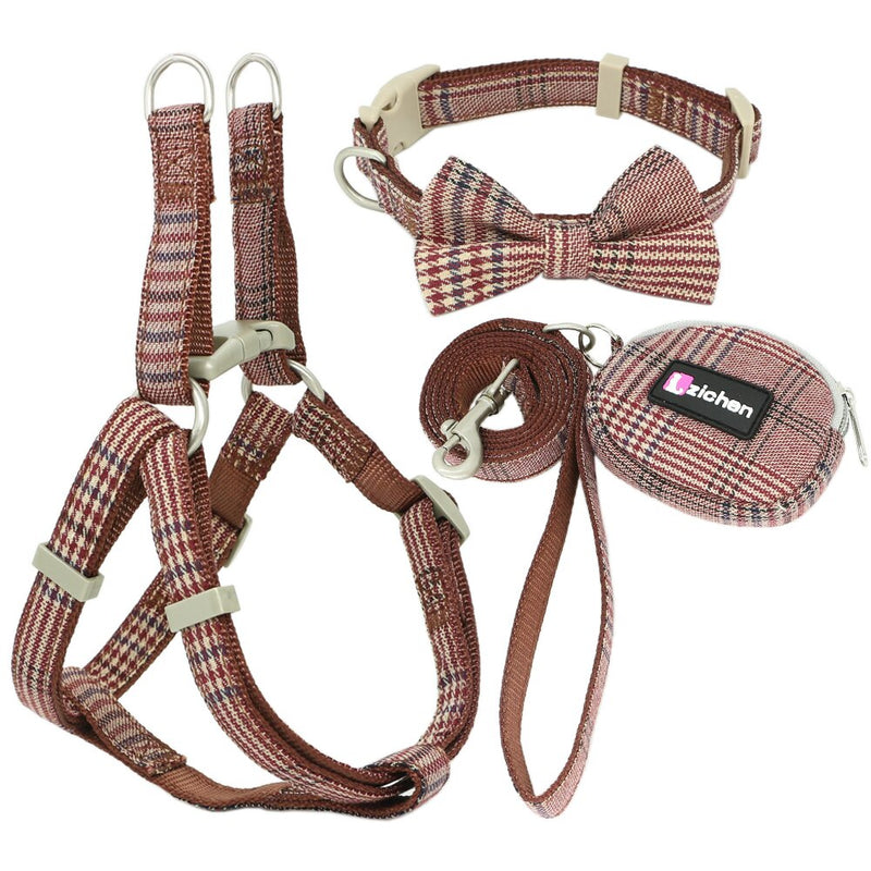 Weiches Hundegeschirr und Leine, verstellbares Nylon-Chihuahua-Hundehalsband für kleine, mittelgroße Hunde