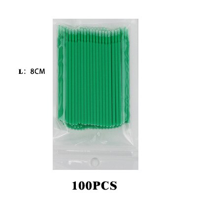 100Pcs Disposable Eyelash Mascara Swab Micro Brushes Eyelash Extension Individual Lash Removing Applicator Wands Makeup Tool kit