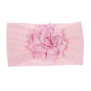 Nishine Weiches Stretch-Satin-Rosen-Blumen-Baby-Stirnband, Neugeborene, Knoten, breite Nylon-Kopftücher, Turban, Mädchen, Kopfbedeckung, Kinder-Foto-Requisiten