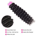 Sweetie Brazilian Deep Wave Bundles mit frontalem Verschluss, 100 % Echthaar-Webart, 3 oder 4 Bundles mit Ohr-zu-Ohr-Frontal, nicht remy