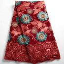 Schweizer Voile-Baumwollspitzenstoff African 2021 Stickerei Afrikanische Baumwoll-Voile-Spitze im Dubai-Stil für jede Hochzeitsfeier 2491A