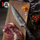 MITSUMOTO SAKARI, cuchillo de Chef hecho a mano de acero damasco japonés de 67 capas de 8 pulgadas, mango de madera duradero, caja de regalo de madera