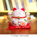 5 Zoll Maneki Neko Glückskatze Ornament Keramik Glückskatze Statue Home Dekoratives Geschenk Feng Shui winkendes Katzensparschwein