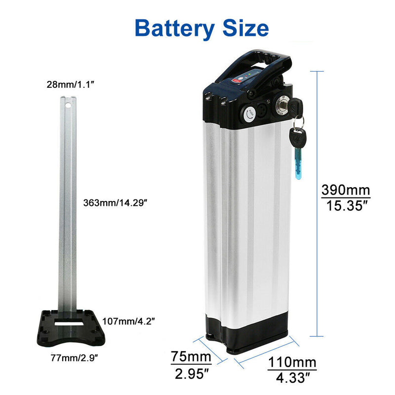 24v 36v 48v silberfisch ebike batteriekasten elektrofahrrad batteriekasten fetter reifen fahrradbatteriekasten leerer kasten