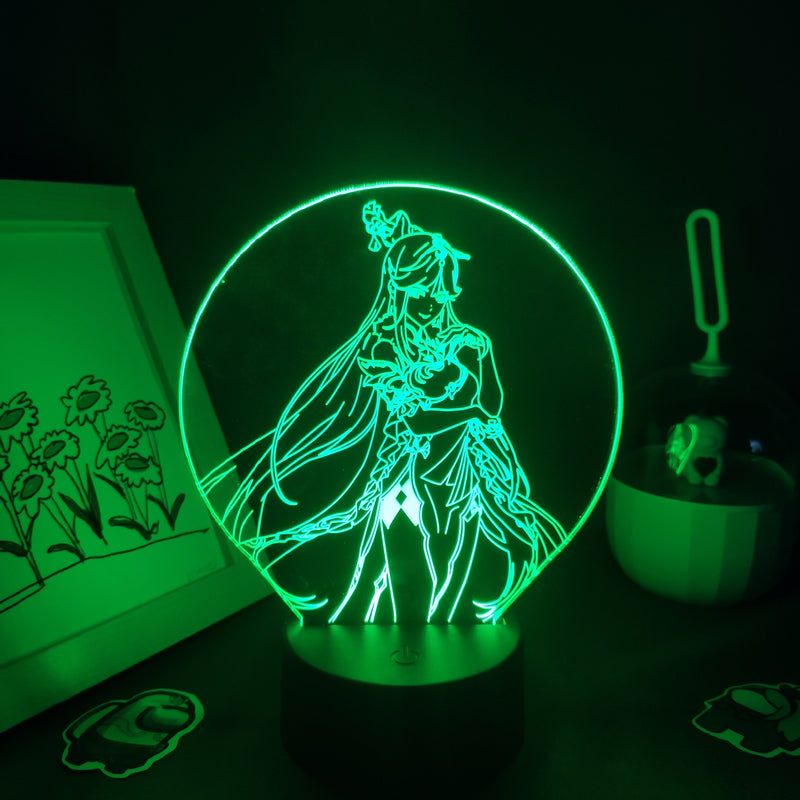 Genshin Impact Game Figure Barbatos Bedroom Decorative Lamp Color Changeable LED Night Lights Birthday Gift Friend Gaming Room