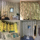 12 stücke Künstliche Pflanzen Balkon Dekorationen Liana Led Blatt Girlande Seide Rattan Blatt Rebe Raumdekor Wohnen Außenterrasse