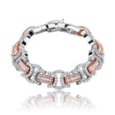 TOPGRILLZ nueva pulsera bizantina de 13mm de alta calidad Iced Out Micro Pave Cubic Zirconia Hip Hop joyería personalizada para regalo