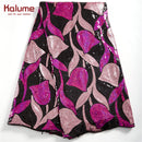 Kalume Weißer afrikanischer Tüll-Spitzenstoff Pailletten 5 Yards 2021 nigerianischer Mesh-Spitzenstoff Hohe Qualität zum Nähen von Hochzeitstüchern F1999