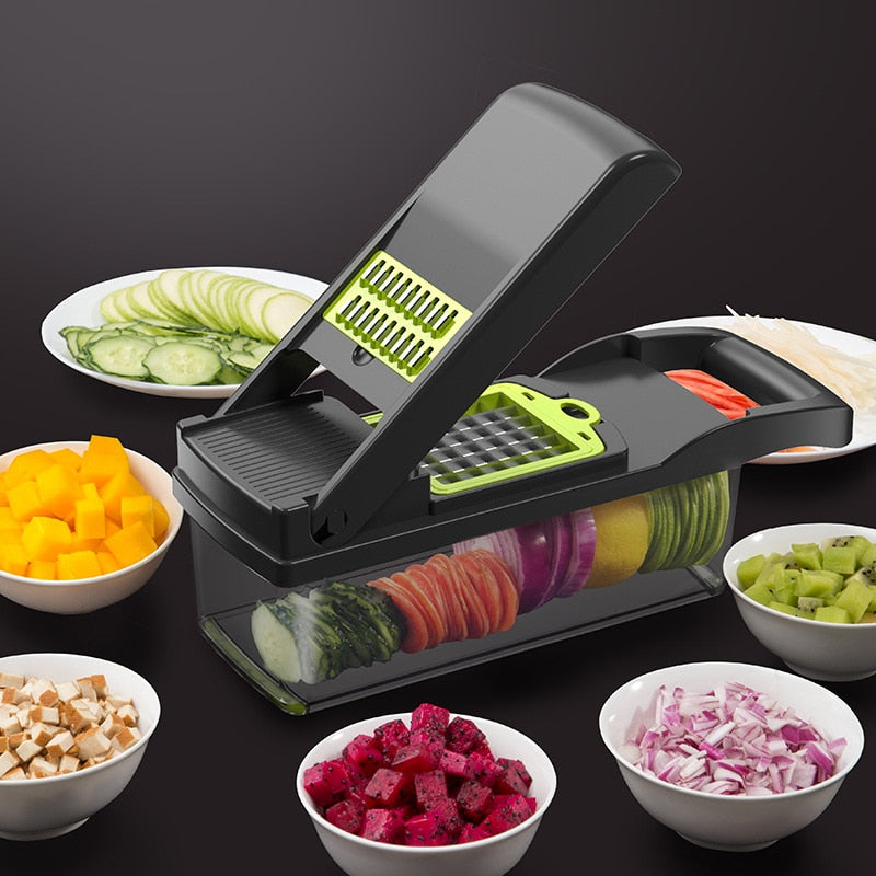 Konco-herramienta multifuncional para frutas y verduras, triturador de patatas, rebanador de mandolina vegetal, pelador, cortador, triturador de zanahorias, rallador