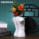 Keramik Körper Abstrakte Kunst Blumenvase Nude Männlich Weiblich Skulptur Blumenvase Hobby Mann Frau Vase Pflanzmaschine Wohnkultur