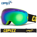 COPOZZ Marke Professionelle Skibrille Doppelschichten Objektiv Anti-Fog UV400 Große Skibrille Skifahren Snowboard Männer Frauen Schneebrille