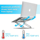Soporte ajustable de aleación de aluminio para ordenador portátil plegable portátil para Notebook MacBook soporte de ordenador soporte de refrigeración de elevación antideslizante