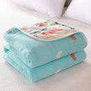 New 6 Layer 100% Cotton Gauze Baby Blankets Baby Muslin Swaddle for Newborn Soft Breathable Small Quilt Knee Blanket Bath Towel