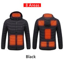 Männer 9 Bereiche Beheizte Jacke USB Winter Outdoor Elektrische Heizjacken Warm Sprots Thermomantel Kleidung Beheizbare Baumwolljacke