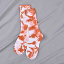 Tie Dye Woman Sock Ladies Thick Line Standard Socks for Women Colorful Happy Crew Sox Couples Cotton Trendy Autumn Winter Sokken