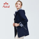 Astrid primavera otoño nueva llegada mujer gabardina corta de gran tamaño para mujer con capucha abrigo de mujer con cremallera AS-9013