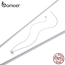 bamoer Schlichte minimalistische kurze Halskette für Frauen 925 Sterling Silber klar Kubikzirkon Kette Halsketten Hochzeitsschmuck BSN085