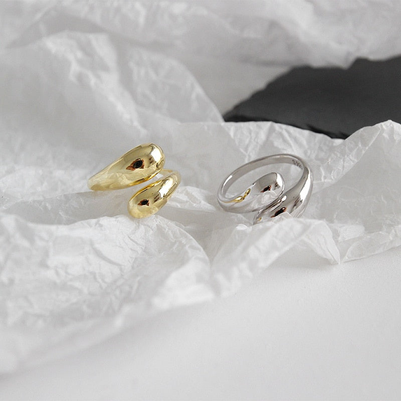 Anillos lisos de moda coreana de Color plateado XIYANIKE para mujer pareja Vintage oro plata geométrico hecho a mano joyería de boda