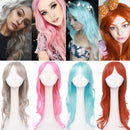 S-noilite Synthetic 28colors 22inch Loose Wave Perücken Halloween Cosplay Perücke Blau Rot Rosa Grau Lila Haarperücke Cosplay für Party
