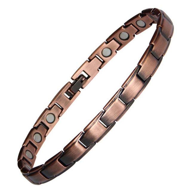 Oktrendy Pure Copper Magnetic Pain Relief Bracelet For Men Therapy Magnets Bangle Link Chain Women Health Care Jewelry Wholesale