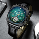 2022AILANG berühmte Markenuhr Montre Automatique Luxe Chronograph Square Large Dial Watch Hollow Wasserdichte Herrenmodeuhren