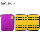 Sight Focus Uhren-Organizer-Box aus Filz mit 40 Fächern, Grau, Uhren-Aufbewahrungstasche, doppellagige Uhrenarmband-Organizer-Halterungstasche