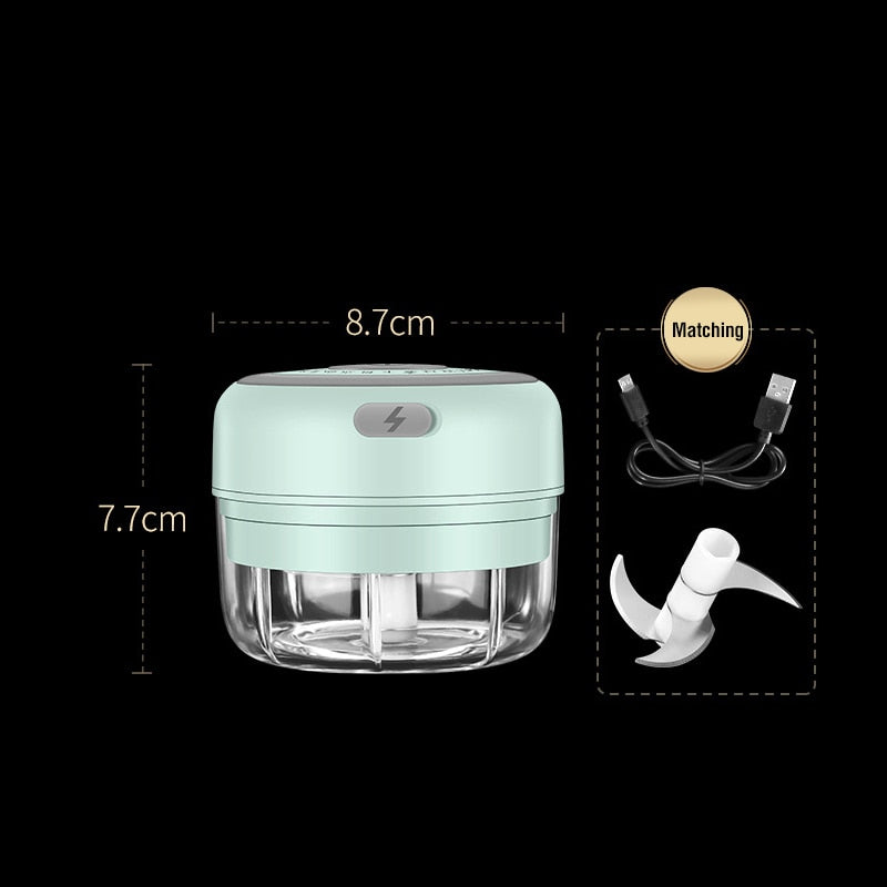 Wireless Electric Garlic Press Vegetable Food Chopper Grinder Masher 100/250ml Rechargeable Meat Garlic Grinder Choppers Presser