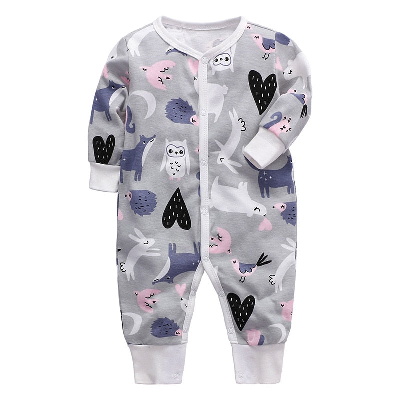 Baby Clothes Autumn 2021 Newborn Baby Pure Cotton Long-sleeved Jumpsuit Romper 3-24M Baby Boy&Girl Clothing