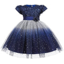 Pegeant Pailletten Backless Kinderkleider für Mädchen Hochzeitsfeier Prinzessin Kleider Baby Mädchen Erstkommunion Layered Tutu Kleider