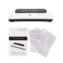 Sellador de alimentos al vacío eléctrico, automático, comercial, 220V, sellador al vacío de alimentos para el hogar, máquina de envasado, incluye 10 Uds. De bolsas de embalaje